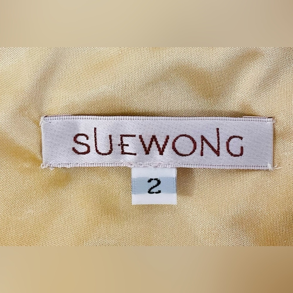 Sue Wong Gold Embroidered Mini Dress - Picture 3 of 4